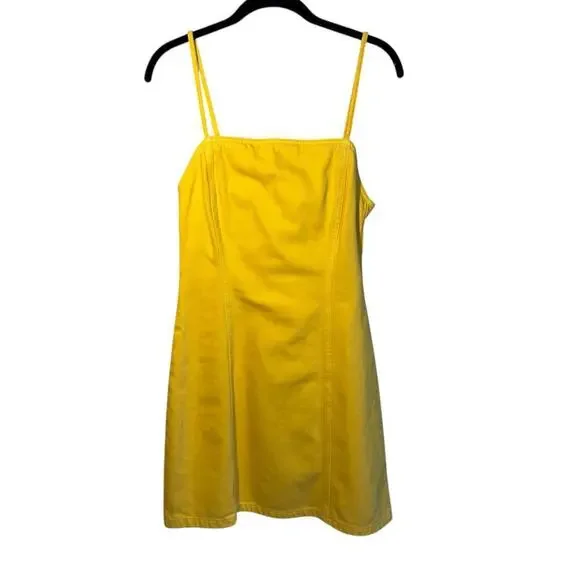 BDG retro denim yellow mini dress small - Picture 11 of 12